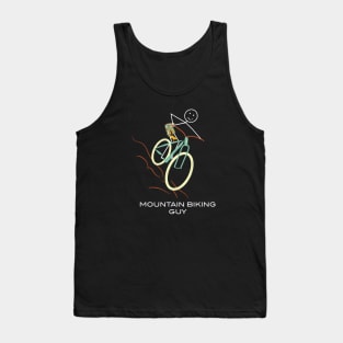 Funny Mens Mountain Biking design Tank Top